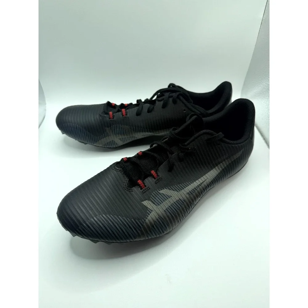 Asics Hyper Sprint 8 1093A197 Men 10.5 Black Gunmetal Track & Field Spikes Shoes